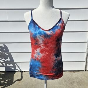 VENUS Red & Blue Tie-Dye Spaghetti Strap Camisole